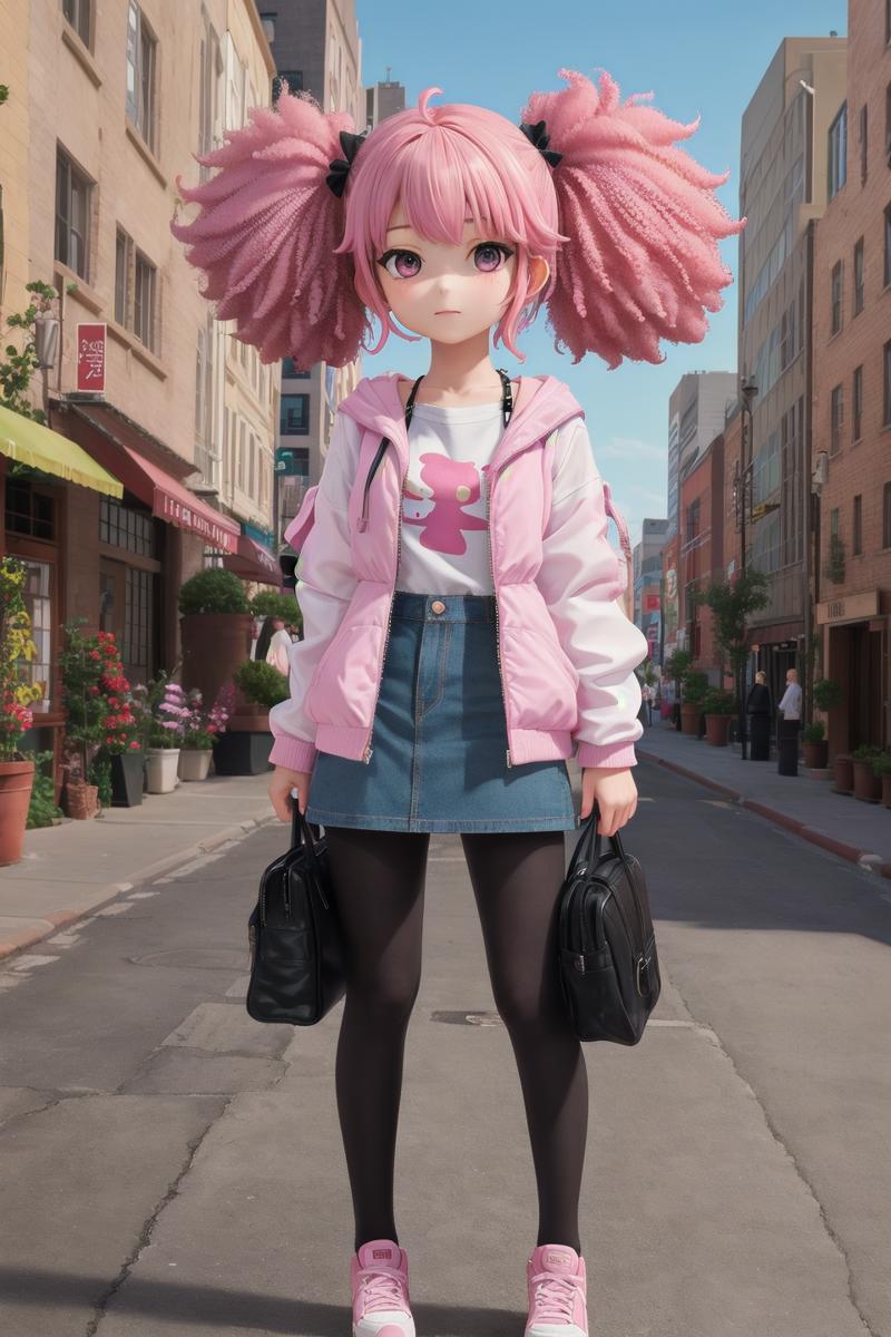 00057-939982160-masterpiece,best quality,1girl, short hair,twintails,(afro_1.1),city,clothes,pink hair.png